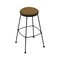 Holland Bar Stool Co 25" Stationary Counter Stool, Black Wrinkle, Canter Saddle Seat 303025BW012 - alternate 1